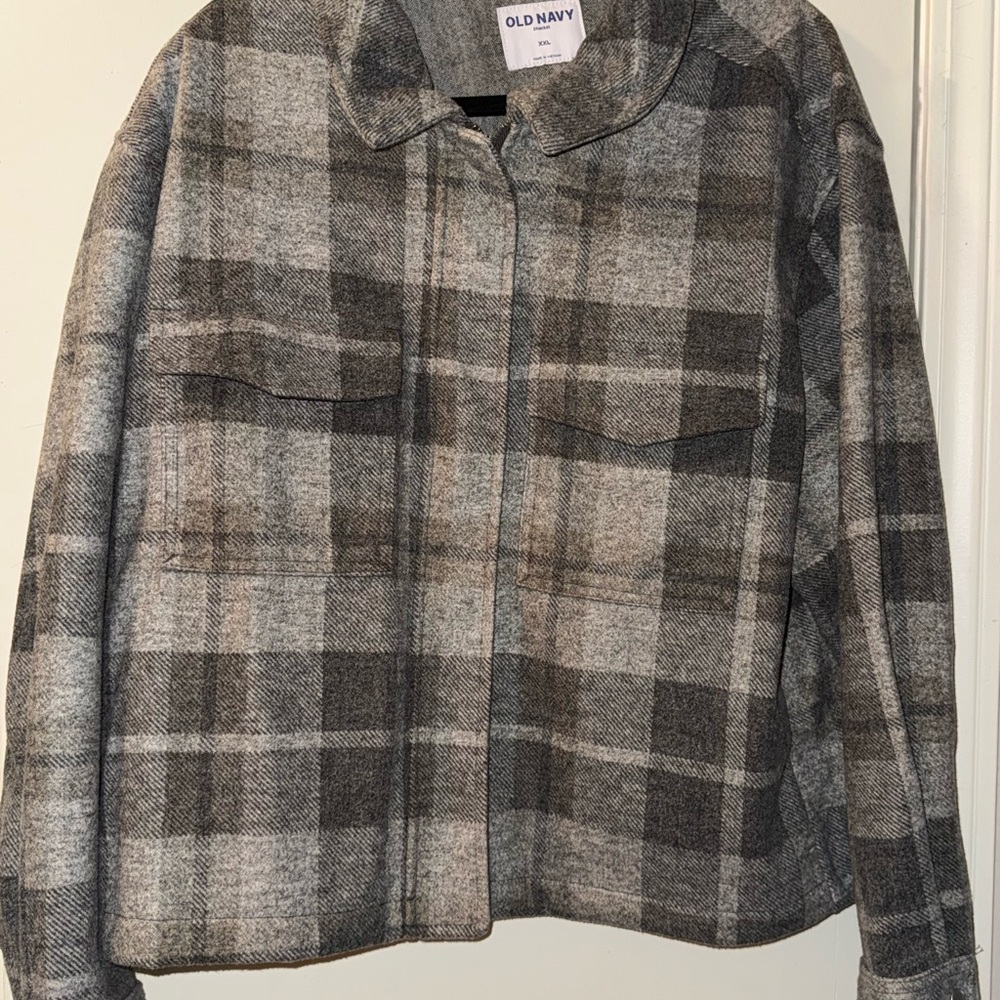 Old Navy Gray Shacket XXL